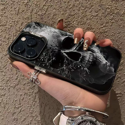 Shadow Relic Hard PC iPhone Case | Silver Shell Skull Design