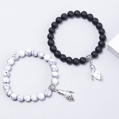 Heart Magnetic Couple Bracelet Set for Women and Men