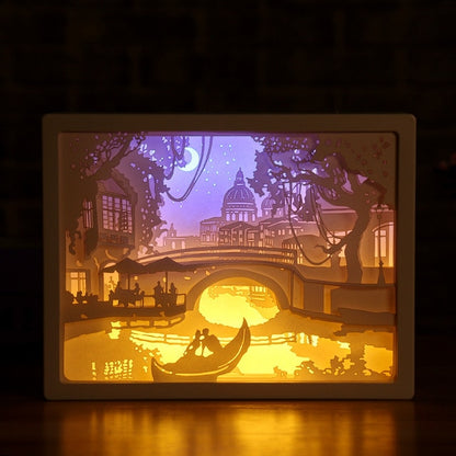 3D Paper Carving LED Night Light
