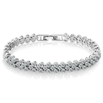 Geometric Diamond Bracelet Women Light Luxury Design