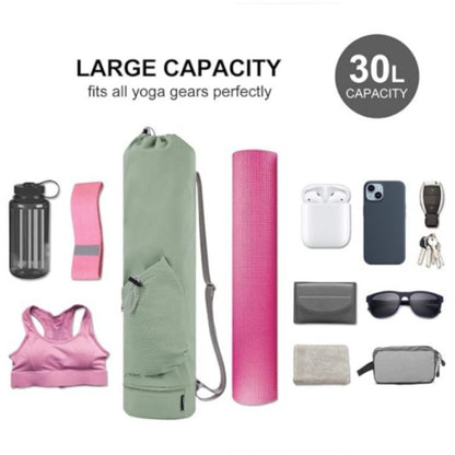 Yoga Mat Bag with Water Bottle Pocket & Wet Compartment
