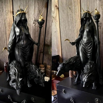 Hecate Witch Goddess Resin Statue
