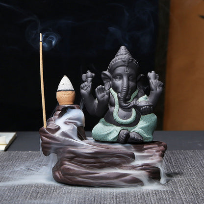 Ganesha Backflow Incense Burner
