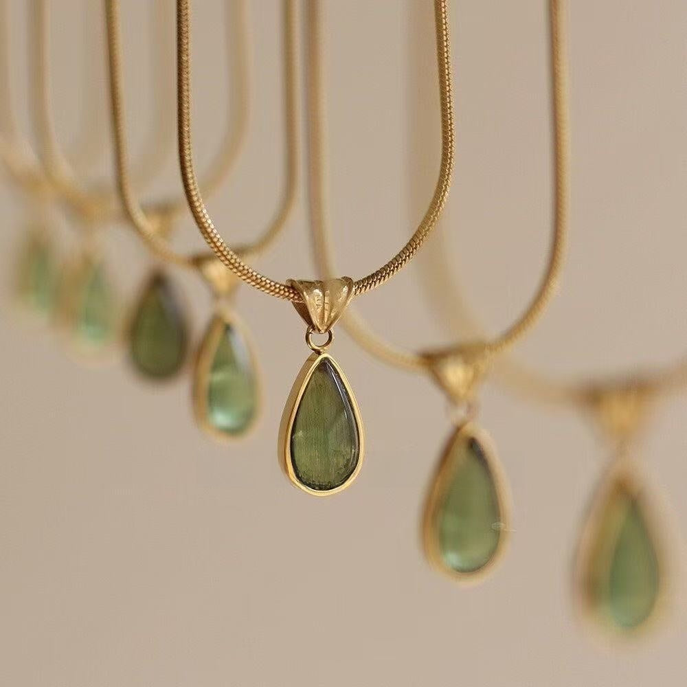 Mermaid’s Tears Water Drop Necklace — Titanium Steel