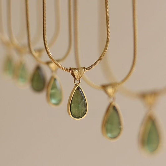 Mermaid’s Tears Water Drop Necklace — Titanium Steel