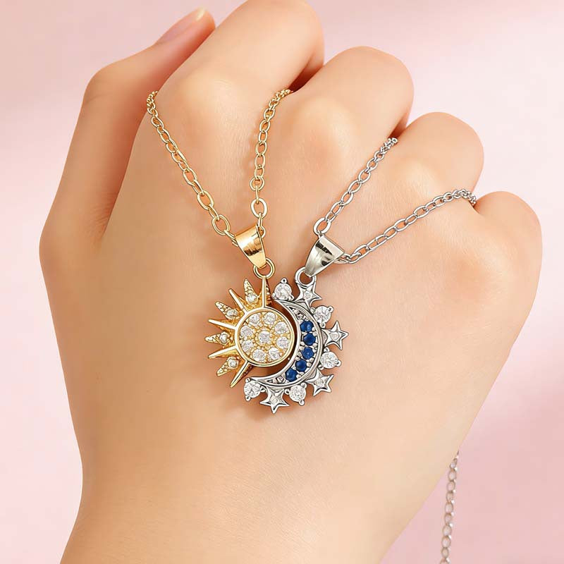 Magnetic Sun and Moon Clavicle Chain