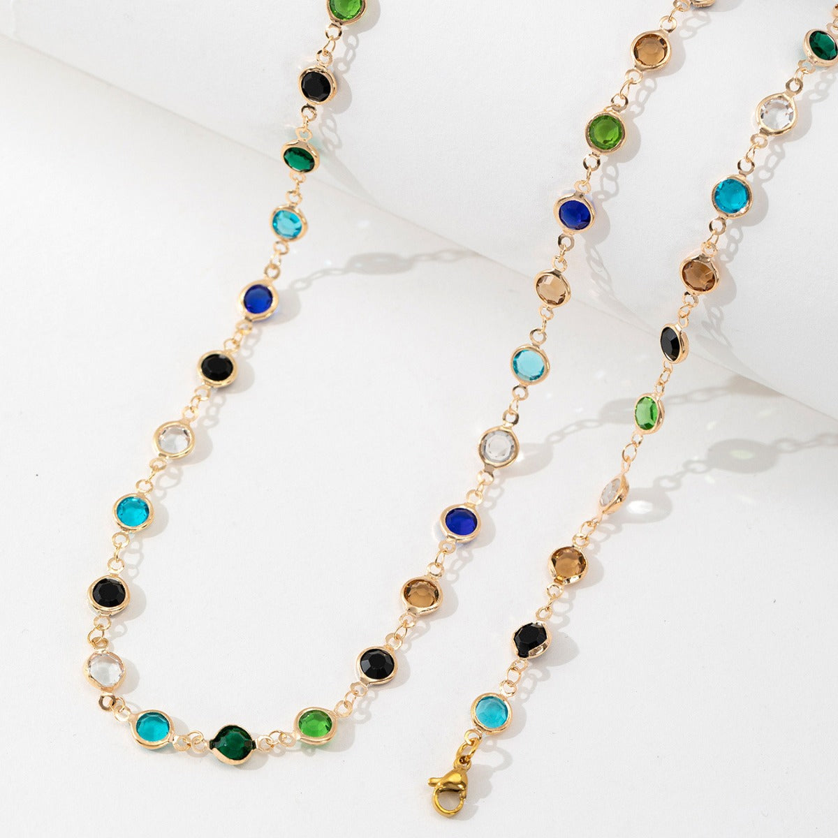 Colorful Polka Dot Long Necklace Bracelet