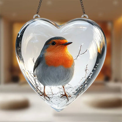 Butterfly Bird Stained Glass Sun Catcher Home Decoration