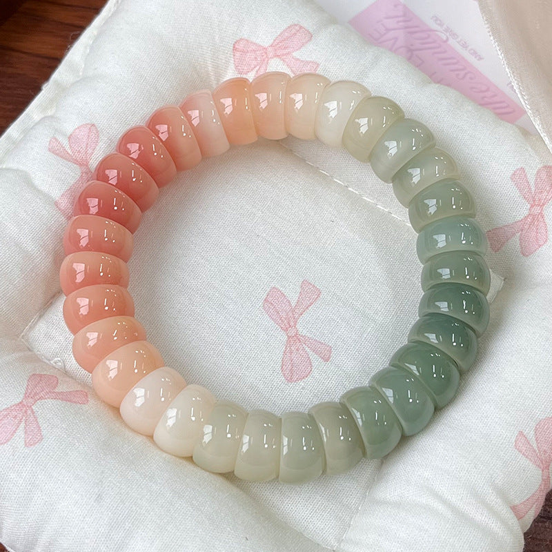 Gradient Pink Bodhi Bracelet with Finger Wrap