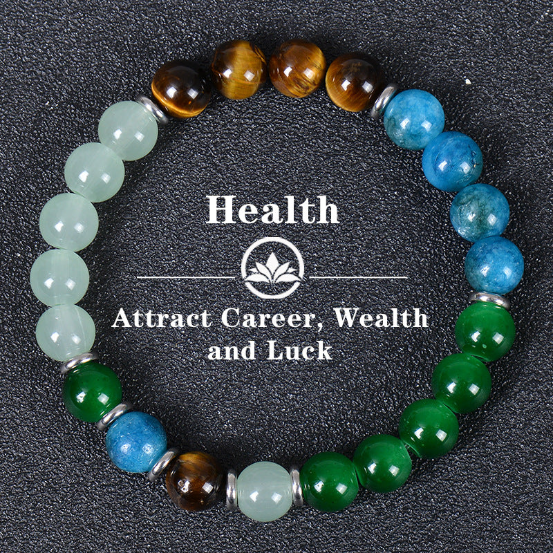 Elastic Tiger Eye Stone Bead Bracelet