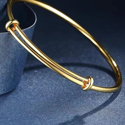 18K Gold Push Pull Bracelet