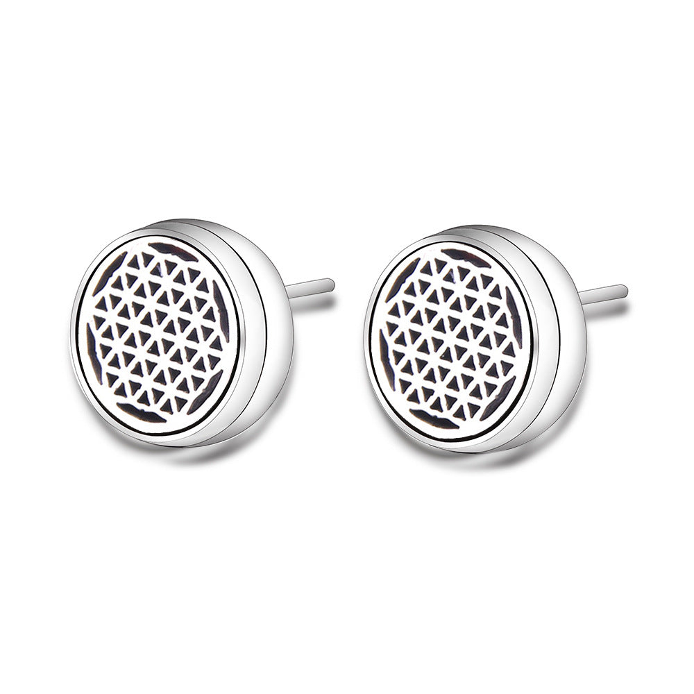 Stainless Steel Angel Wings Aromatherapy Earrings