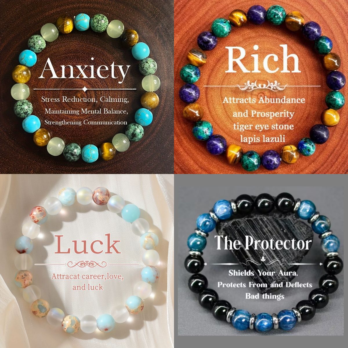 Natural Stone Bead Bracelet