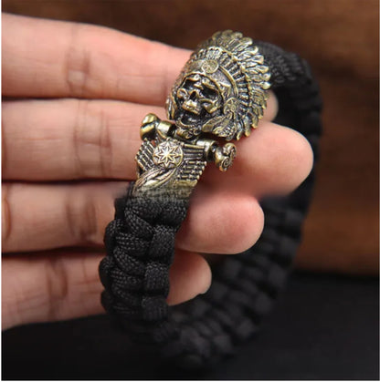 Gothic Skull Paracord Bracelet Handmade