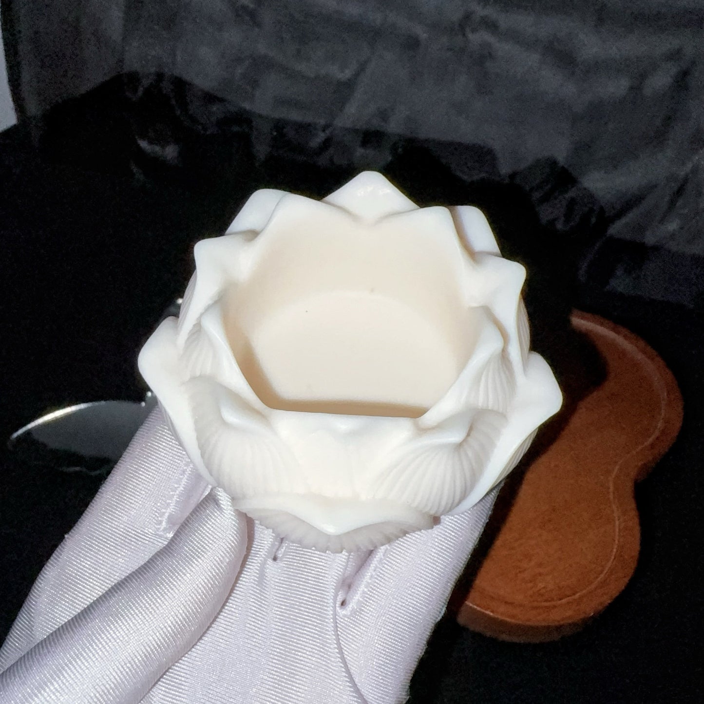 Lotus Crystal Ball Base with Buddha Ornament