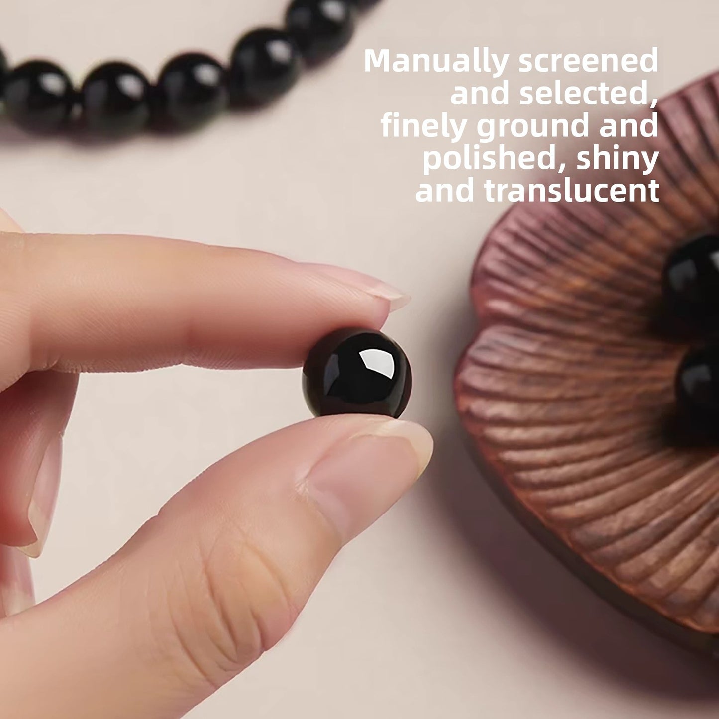 Natural Black Obsidian Bracelet