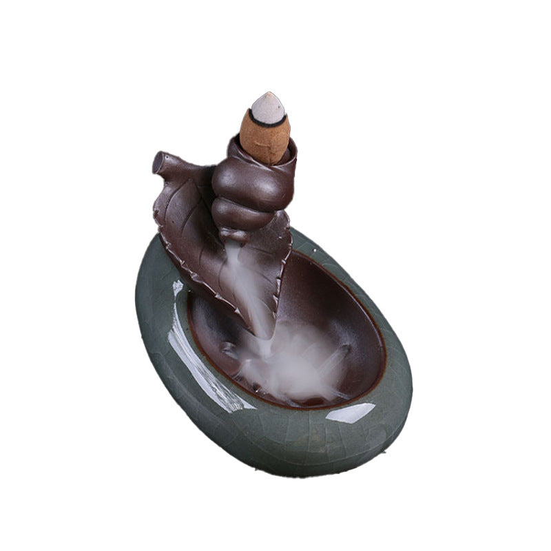 Maitreya Buddha Ceramic Backflow Incense Burner