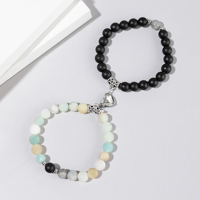 Heart Magnetic Couple Bracelet Set for Women and Men
