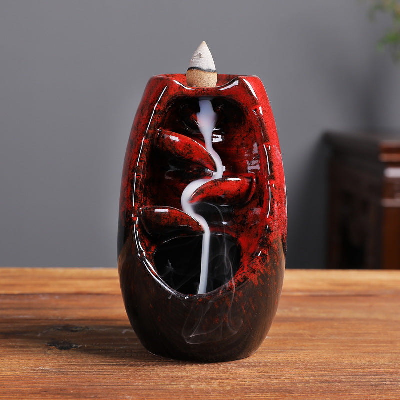 Backflow Incense Burner — Kiln Glaze Ceramic