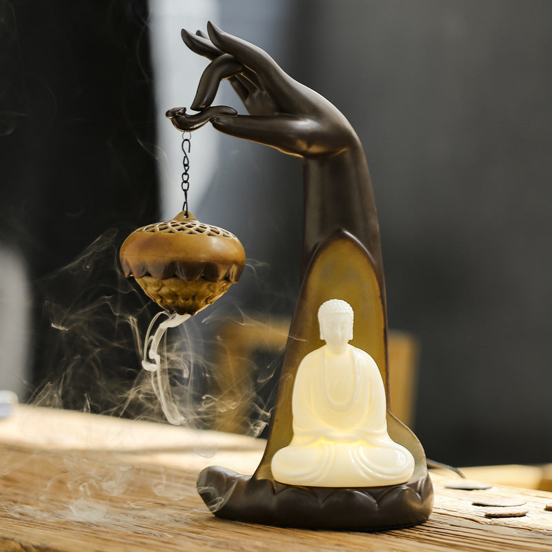 LED Bergamot Hanging Backflow Incense Burner