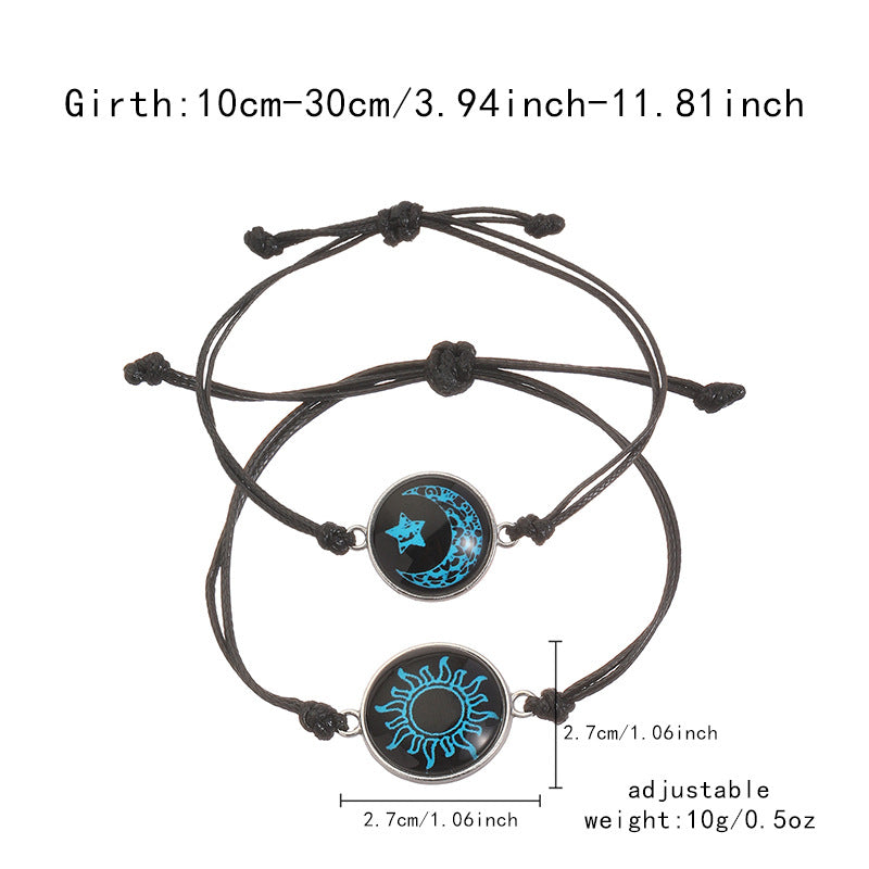 Glow-in-the-Dark Celestial Bracelet | Sun, Moon & Stars
