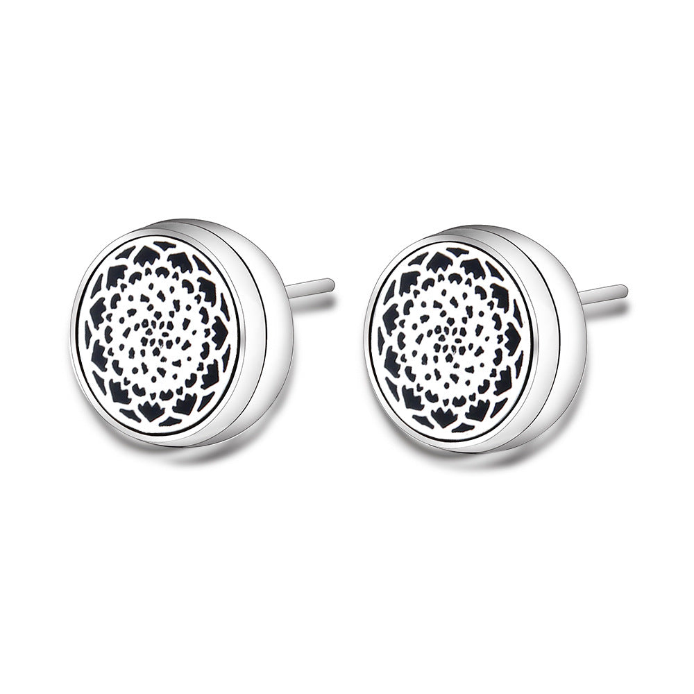 Stainless Steel Angel Wings Aromatherapy Earrings