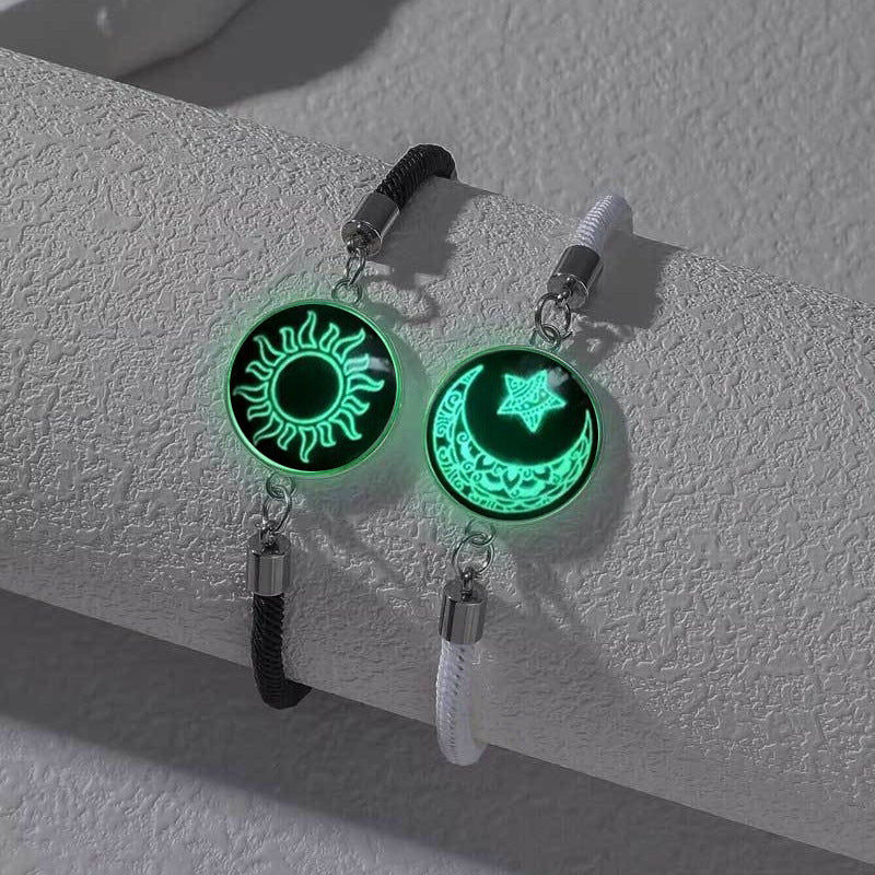 Glow-in-the-Dark Celestial Bracelet | Sun, Moon & Stars