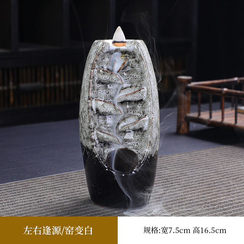 Backflow Incense Burner — Kiln Glaze Ceramic