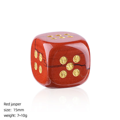 Natural Stone Dice — Laser Engraved Semi-Precious
