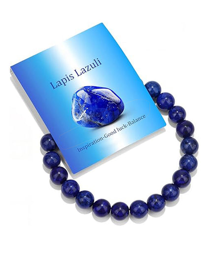 8mm Natural Stone Elastic Crystal Bracelet Set