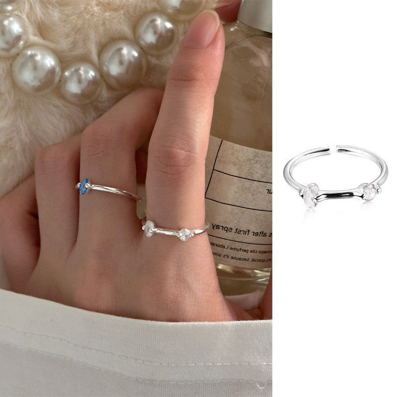 Geometric 925 Sterling Silver Adjustable Ring