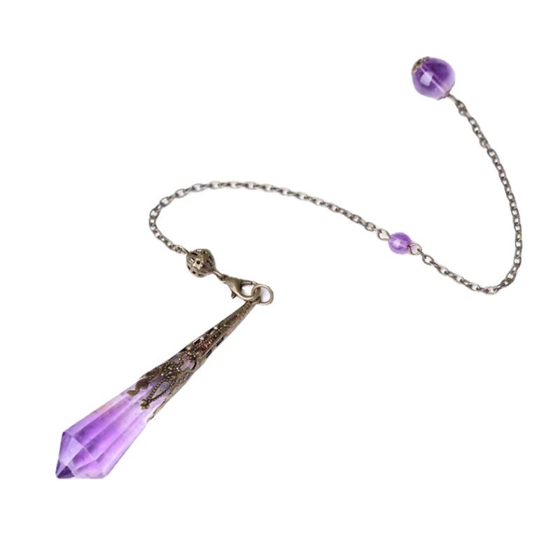 12-Facet Crystal Pendulum