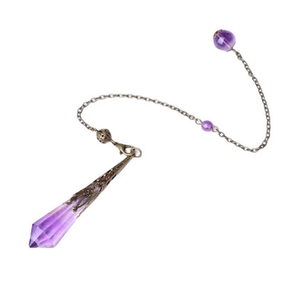 12-Facet Crystal Pendulum