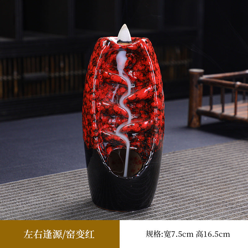 Backflow Incense Burner — Kiln Glaze Ceramic