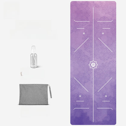 Foldable Suede Yoga Mat — Natural Rubber Base