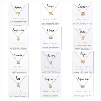 Zodiac Constellation Pendant Necklace