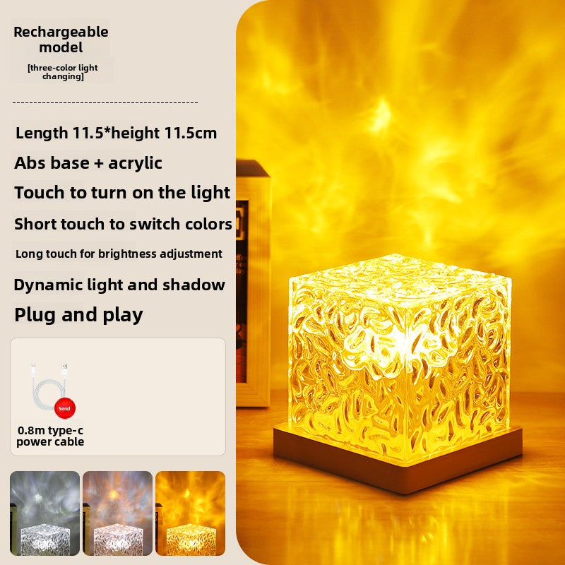 Water Ripple & Aurora Projection Night Light