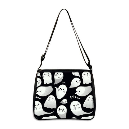 Gothic Print Polyester Underarm Shoulder Bag