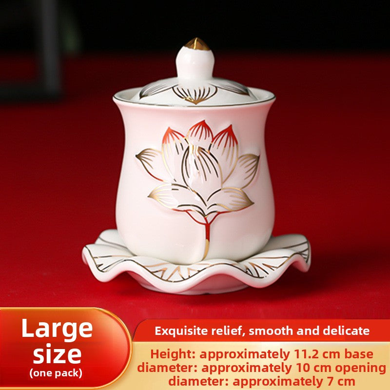 Ceramic Buddhist Altar Offering Cup