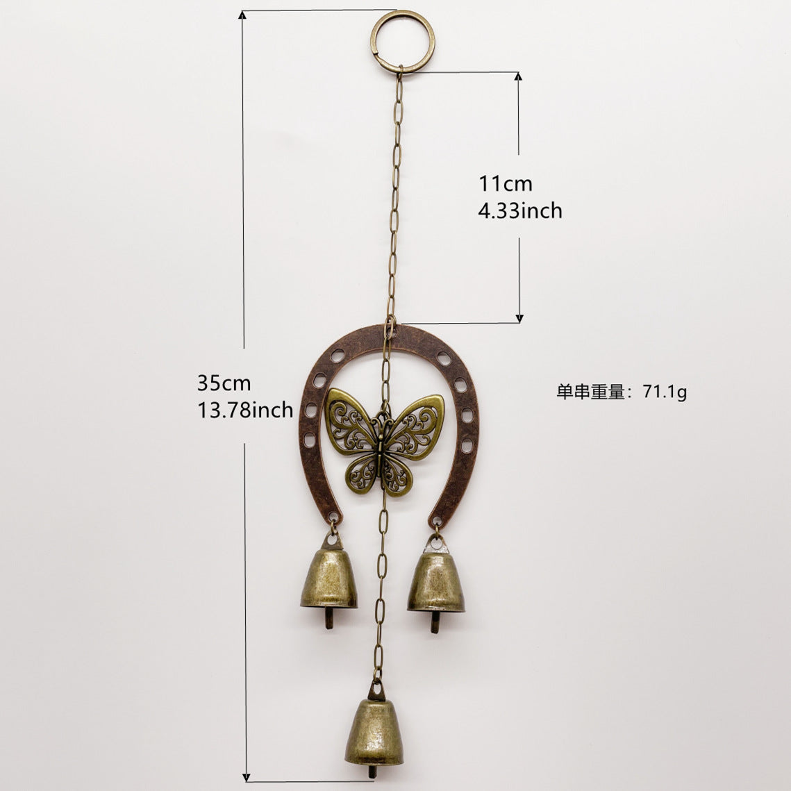 Witch Bell Door Handle Protection Pendant Good Luck Vine Wind Chime Outdoor Wind Chime Door Christmas Bell Hanging Decoration String