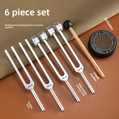 Aluminum Alloy Tuning Forks Set with Leather Case