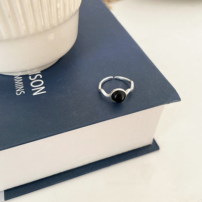 Geometric 925 Sterling Silver Adjustable Ring
