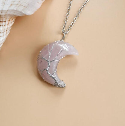 Tree of Life Natural Stone Pendant Necklace