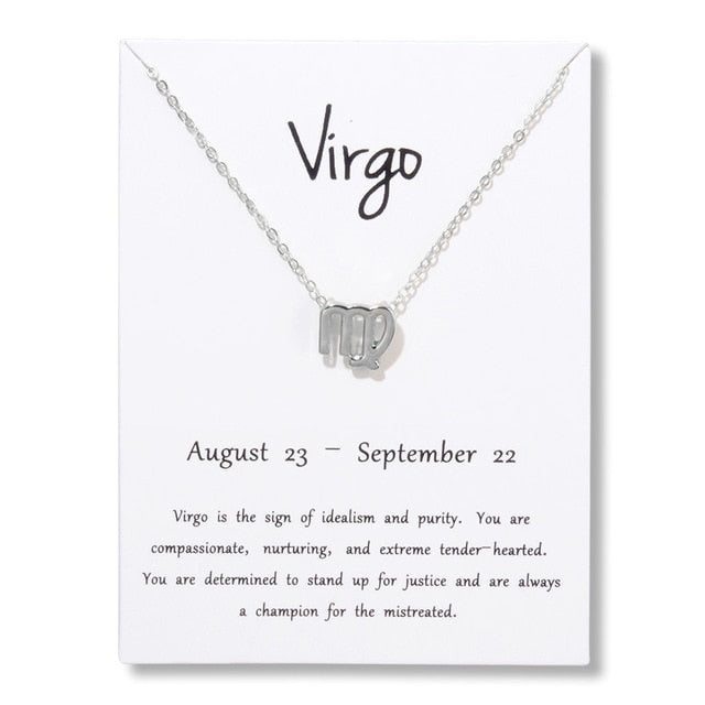 Zodiac Constellation Pendant Necklace