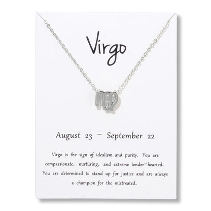 Zodiac Constellation Pendant Necklace