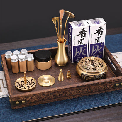 Pure Copper Incense Road Tools Beginner Level Set Incense Seal Script Tools Incense Ash Press Powder Incense Seal Script Articles Tools Incense Spoon Fragrance Shovel Incense Seal
