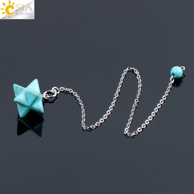 Merkabah Gemstone Pendulum