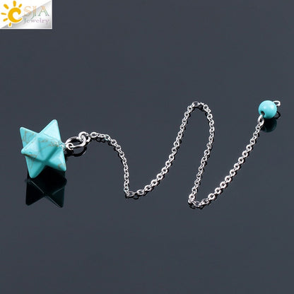 Merkabah Gemstone Pendulum