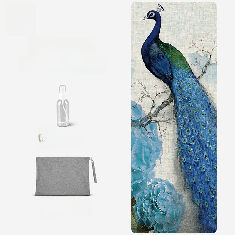 Foldable Suede Yoga Mat — Natural Rubber Base