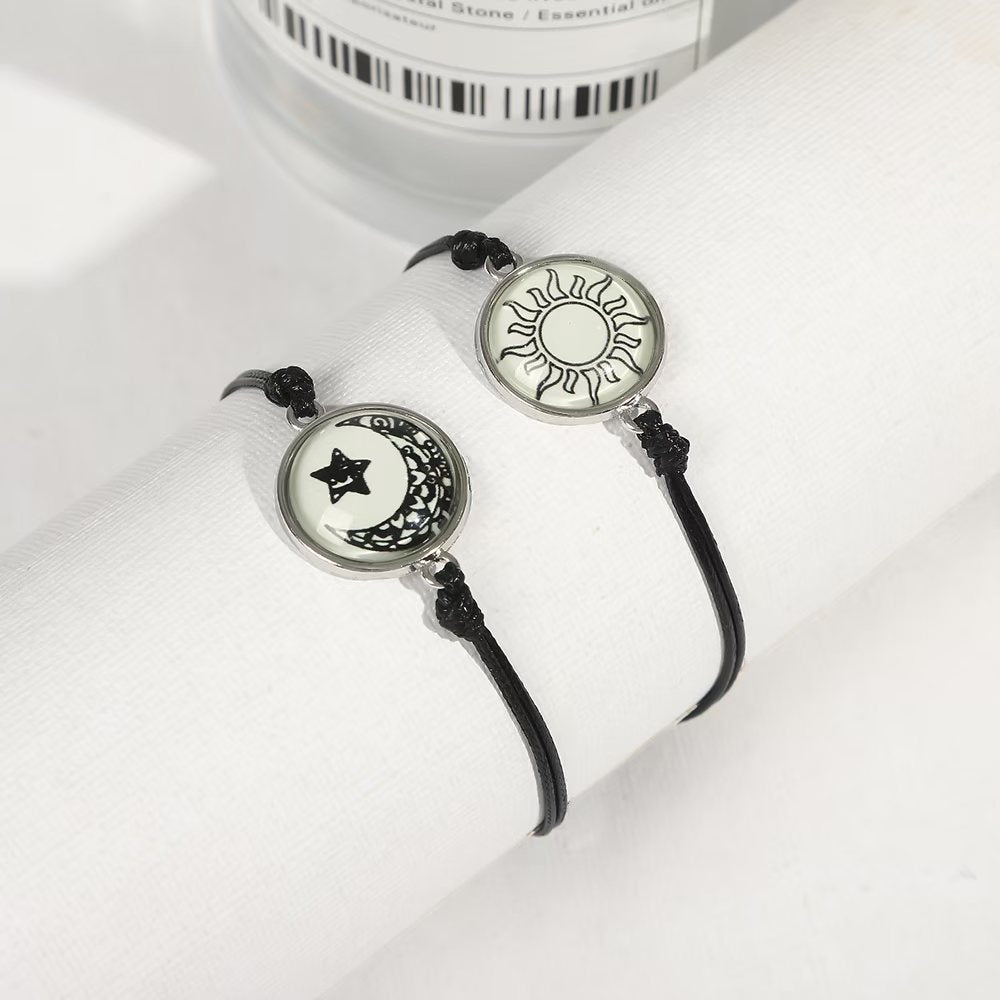 Luminous Yin Yang Couple Bracelets